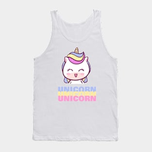 Cute Unicorn in Pastels Colors Tank Top